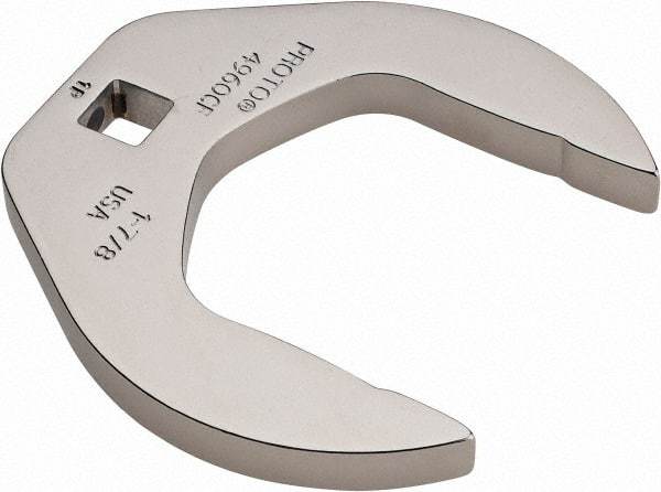 Proto - 1-7/8" 3/8" Drive Chrome Open End Crowfoot Wrench - 3.2" Head Diam x 0.38" Head Thickness - USA Tool & Supply