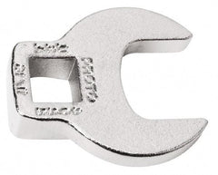 Proto - 2-9/16" 3/8" Drive Chrome Open End Crowfoot Wrench - 4.34" Head Diam x 1/2" Head Thickness - USA Tool & Supply