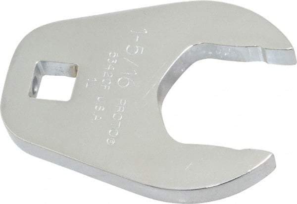 Proto - 1-5/16" 1/2" Drive Full Polish Chrome Open End Crowfoot Wrench - 2-19/32" Head Diam x 3/8" Head Thickness, 2-39/64" OAL - USA Tool & Supply