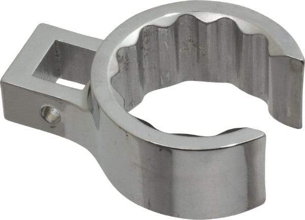 Proto - 1-5/16" 12 Point 1/2" Drive Full Polish Chrome Flare Nut Crowfoot Wrench - 1-27/32" Head Diam x 7/8" Head Thickness, 2.53" OAL - USA Tool & Supply