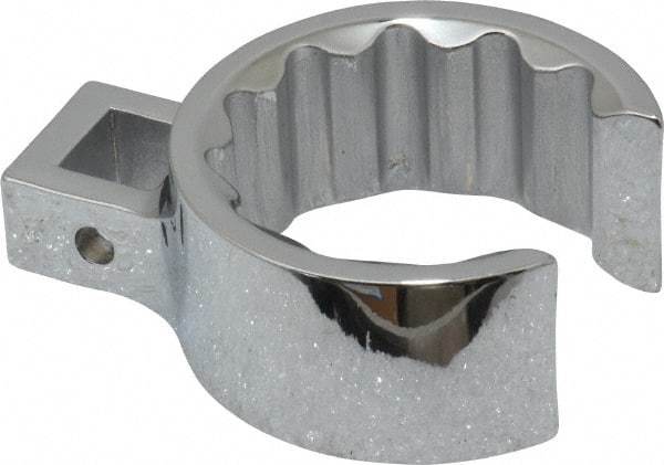 Proto - 1-9/16" 12 Point 1/2" Drive Full Polish Chrome Flare Nut Crowfoot Wrench - 2-5/32" Head Diam x 15/16" Head Thickness, 2.88" OAL - USA Tool & Supply