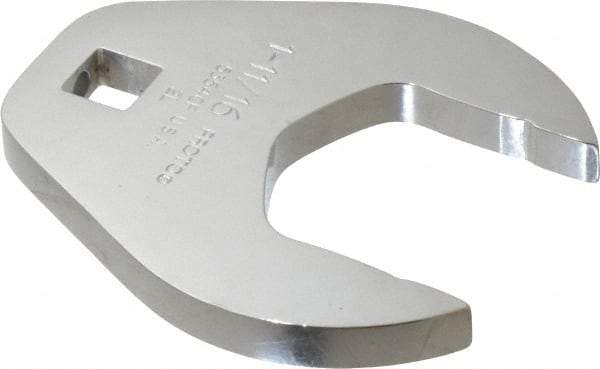 Proto - 1-11/16" 1/2" Drive Full Polish Chrome Open End Crowfoot Wrench - 3-11/32" Head Diam x 1/2" Head Thickness, 3-15/64" OAL - USA Tool & Supply