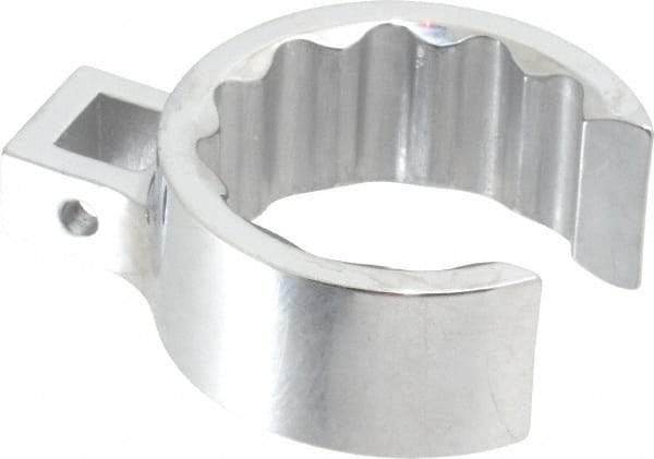 Proto - 1-3/4" 12 Point 1/2" Drive Full Polish Chrome Flare Nut Crowfoot Wrench - 2-3/8" Head Diam x 1" Head Thickness, 3.06" OAL - USA Tool & Supply