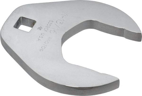 Proto - 1-13/16" 1/2" Drive Full Polish Chrome Open End Crowfoot Wrench - 3-19/32" Head Diam x 1/2" Head Thickness, 3-19/32" OAL - USA Tool & Supply