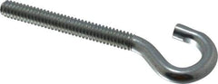 Gibraltar - 1/4-20, Zinc-Plated Finish, Steel Wire Turned Open Eye Bolt - 2" Thread Length, 1/2" ID x 15/16" OD, 2" Shank Length - USA Tool & Supply