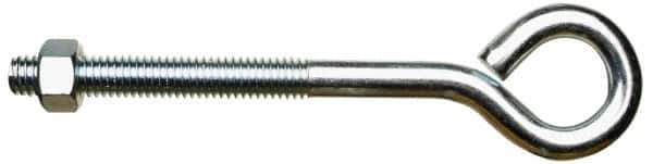 Gibraltar - 3/4-10, Zinc-Plated Finish, Steel Wire Turned Closed Eye Bolt - 3" Thread Length, 7/8" ID x 2-3/8" OD, 6-15/16" Shank Length - USA Tool & Supply