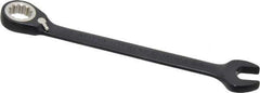 Proto - 1/2" 12 Point Combination Wrench - 15° Head Angle, 7" OAL, Steel, Black Chrome Finish - USA Tool & Supply