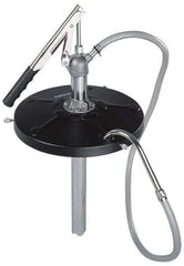 PRO-LUBE - Oil Lubrication 0.47 Strokes/oz Flow Aluminum Lever Hand Pump - For 120 Lb & 16 Gal Container, Use with Heavy Oil & Transmission Differentials, Do Not Use with Corrosive Media & Water-Based Media - USA Tool & Supply