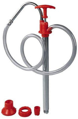 PRO-LUBE - Oil Lubrication Polyethylene Lever Hand Pump - For 5 Gal Container, Use with Antifreeze, Diesel Fuel, Engine Oil, Gear Oil & Light Fuel Oil, Do Not Use with Corrosive Media & Water-Based Media - USA Tool & Supply