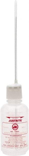 Justrite - 16 oz Safety Wash Bottle - ABS Plastic, White - USA Tool & Supply