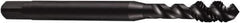 DORMER - 7/16-14 UNC 3 Flute 3B Modified Bottoming Spiral Flute Tap - Powdered Metal, Oxide Finish, 3-5/32" OAL, Right Hand Flute, Right Hand Thread, H3, Series E028 - USA Tool & Supply