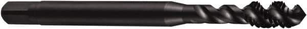 DORMER - 7/8-9 UNC 3 Flute 3B Modified Bottoming Spiral Flute Tap - Powdered Metal, Oxide Finish, 4-11/16" OAL, Right Hand Flute, Right Hand Thread, H4, Series E028 - USA Tool & Supply