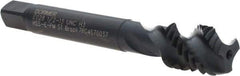 DORMER - 1/2-13 UNC 3 Flute 3B Modified Bottoming Spiral Flute Tap - Powdered Metal, Oxide Finish, 3-3/8" OAL, Right Hand Flute, Right Hand Thread, H3, Series E028 - USA Tool & Supply