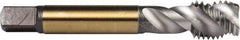DORMER - M6x1.00 Metric Coarse 3 Flute 6H Modified Bottoming Spiral Flute Tap - Powdered Metal, Bright Finish, 2-1/2" OAL, Right Hand Flute, Right Hand Thread, Series E007 - Exact Industrial Supply
