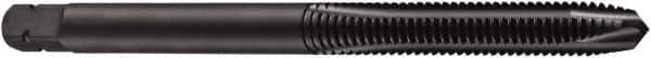 DORMER - 1/2-13 UNC, 2 Flute, Oxide Finish, Powdered Metal Spiral Point Tap - Plug Chamfer, Right Hand Thread, 3-3/8" OAL, 0.9055" Thread Length, 0.367" Shank Diam, 3B Class of Fit, Series E026 - Exact Industrial Supply