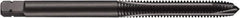 DORMER - 9/16-18 UNF, 3 Flute, Oxide Finish, Powdered Metal Spiral Point Tap - Plug Chamfer, Right Hand Thread, 3-19/32" OAL, 63/64" Thread Length, 0.429" Shank Diam, 3B Class of Fit, Series E036 - Exact Industrial Supply