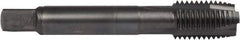 DORMER - M10x1.00 Metric Fine, 3 Flute, Oxide Finish, Powdered Metal Spiral Point Tap - Plug Chamfer, Right Hand Thread, 2-15/16" OAL, 0.602" Thread Length, 0.381" Shank Diam, 6H Class of Fit, Series E016 - Exact Industrial Supply