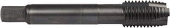 DORMER - M10x1.50 Metric Coarse, 3 Flute, Oxide Finish, Powdered Metal Spiral Point Tap - Plug Chamfer, Right Hand Thread, 2-15/16" OAL, 0.602" Thread Length, 0.381" Shank Diam, 6H Class of Fit, Series E006 - Exact Industrial Supply