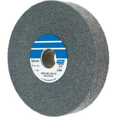 Norton - 6" Diam, 1" Face Width, 1" Center Hole, Fine Grade, Silicon Carbide Deburring Wheel - Convolute, Density 7 Grade - USA Tool & Supply