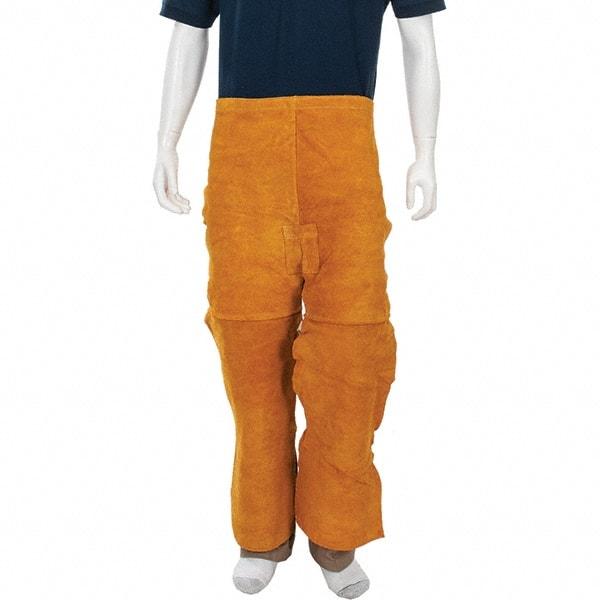 TILLMAN - 24 x 40" Welding Leg Waist Apron - Side Split Cowhide, Bourbon - USA Tool & Supply