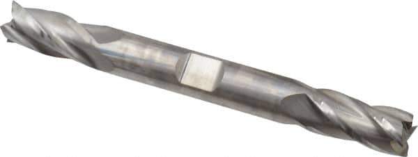 Niagara Cutter - 3/8", 3/4" LOC, 3/8" Shank Diam, 3-1/2" OAL, 4 Flute, Solid Carbide Square End Mill - Double End, Uncoated, Spiral Flute, 30° Helix, Centercutting, Right Hand Cut, Right Hand Flute, Series CD430 - USA Tool & Supply