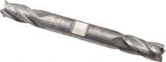 Niagara Cutter - 3/8", 3/4" LOC, 3/8" Shank Diam, 3-1/2" OAL, 4 Flute, Solid Carbide Square End Mill - Double End, Uncoated, Spiral Flute, 30° Helix, Centercutting, Right Hand Cut, Right Hand Flute, Series CD430 - USA Tool & Supply