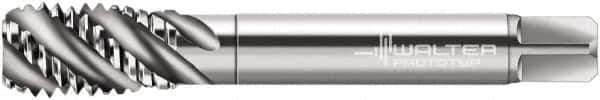 Walter-Prototyp - 3/4-10 UNC 4 Flute 2B Modified Bottoming Spiral Flute Tap - Cobalt, Bright Finish, 4-1/4" OAL, Right Hand Flute, Right Hand Thread, Series A22567 - USA Tool & Supply
