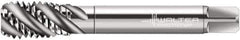 Walter-Prototyp - 3/4-10 UNC 4 Flute 2B Modified Bottoming Spiral Flute Tap - Cobalt, Bright Finish, 4-1/4" OAL, Right Hand Flute, Right Hand Thread, Series A22567 - USA Tool & Supply
