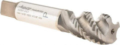Walter-Prototyp - 1-8 UNC 4 Flute 2B Modified Bottoming Spiral Flute Tap - Cobalt, Bright Finish, 5-1/8" OAL, Right Hand Flute, Right Hand Thread, Series A22567 - USA Tool & Supply