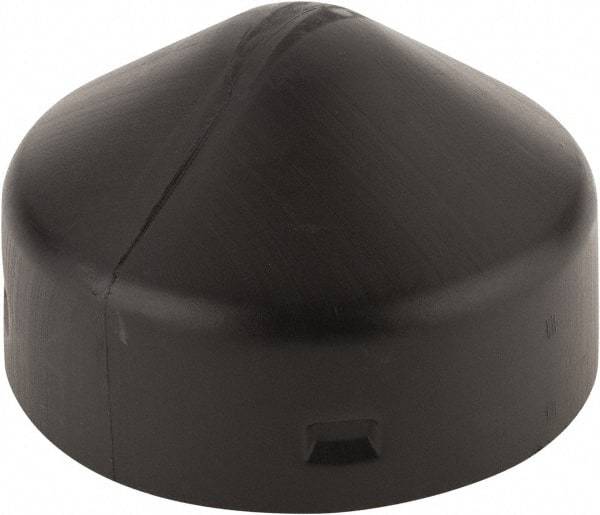Eagle - 6-1/2" Wide x 6-1/2" Deep x 6-1/2" High, 5-5/8" Bollard Cap - Black, HDPE, 1 Lb, Smooth Surface - USA Tool & Supply