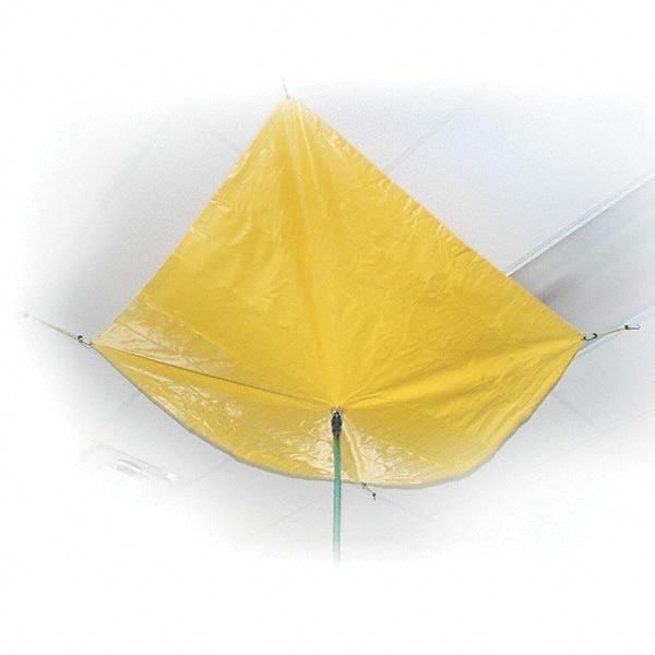 UltraTech - 20" Diam, Square Roof Leak Diverter - 5' Long x 5' Wide x 10 mil Thick, Yellow - USA Tool & Supply
