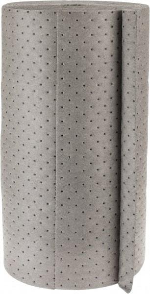 Brady SPC Sorbents - 49 Gal Capacity per Package, Universal Roll - 150' Long x 30" Wide, Gray, Polypropylene - USA Tool & Supply