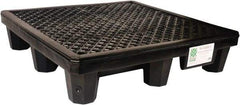 UltraTech - 66 Gal Sump, 3,000 Lb Capacity, 4 Drum, Polyethylene Spill Deck or Pallet - 53" Long x 53" Wide x 11-3/4" High, 2x2 Drum Configuration - USA Tool & Supply