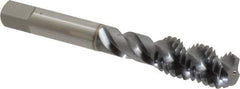 OSG - 1/2-13 UNC 3 Flute 3B Bottoming Spiral Flute Tap - High Speed Steel, TiCN Finish, 3-3/8" OAL, Right Hand Flute, Right Hand Thread, H3, Series 107 - USA Tool & Supply
