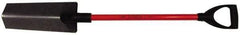 NUPLA - 14" High x 4-3/4" Wide Tapered Steel Spade - 27" Long Fiberglass D-Grip Handle, Turned - USA Tool & Supply