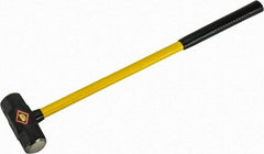 NUPLA - 8 Lb Head, 32" Long Sledge Hammer - Steel Head, 6-3/8" Long Head, Fiberglass Handle - USA Tool & Supply