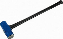 NUPLA - 16 Lb Head, 32" Long Soft Steel Safety Sledge Hammer - Steel Head, 2-5/8" Face Diam, 8-1/4" Long Head, Fiberglass Handle - USA Tool & Supply