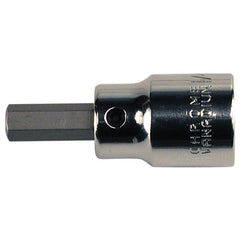 Hex Metric Bit Socket 3/8″ Square Drive with 1/4″ Replaceable Hex Bit 4 mm × 42 mm Overall Length - USA Tool & Supply