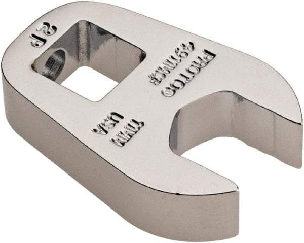 Proto - 11mm 3/8" Drive Chrome Crowfoot Wrench - 0.87" Head Diam x 1/4" Head Thickness, 1.13" OAL - USA Tool & Supply