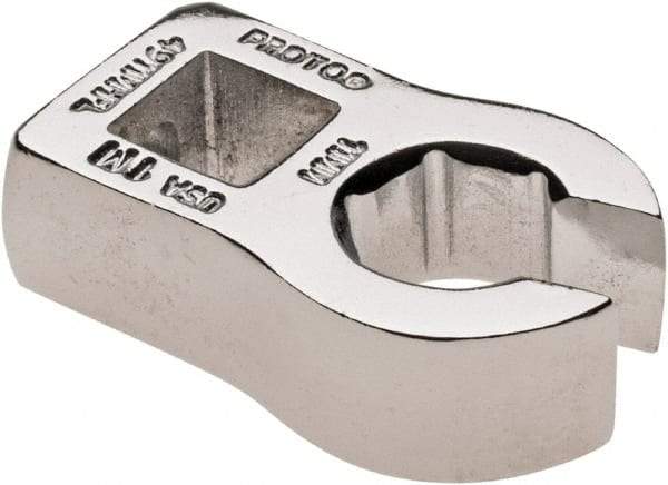 Proto - 11mm 6 Point 3/8" Drive Chrome Flare Nut Crowfoot Wrench - 15/16" Head Diam x 1/4" Head Thickness, 1-1/2" OAL - USA Tool & Supply