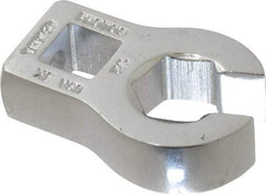 Proto - 1/2" 6 Point 3/8" Drive Chrome Flare Nut Crowfoot Wrench - 1-3/32" Head Diam x 1/4" Head Thickness, 1.63" OAL - USA Tool & Supply