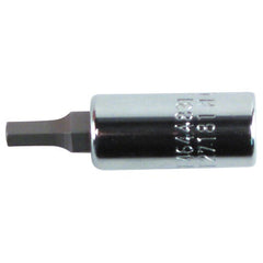 Hex Metric Bit Socket 1/4″ Square Drive with 1/4″ Replaceable Hex Bit 10 mm × 38 mm Overall Length - USA Tool & Supply