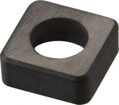 Kennametal - 1/2" Inscribed Circle, Square Turning Shim for Indexables - Ceramic, 0.187" Thick, Negative Rake - USA Tool & Supply