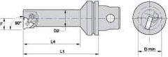 Kennametal - Insert Style LT 11NR, 50mm Head Length, Right Hand Cut, Internal Modular Threading Cutting Unit Head - System Size KM32, 7mm Center to Cutting Edge, Series LT Threading - USA Tool & Supply