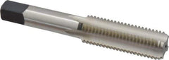 Cleveland - M16x2.00 Metric Coarse 6H 4 Flute Bright Finish High Speed Steel Straight Flute Standard Hand Tap - Bottoming, Right Hand Thread, 3.813" OAL, 1.81" Thread Length, D7 Limit, Oversize - Exact Industrial Supply