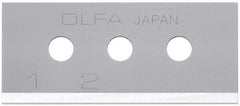 Olfa - 10 Piece Steel Safety Blade - 40mm OAL - USA Tool & Supply