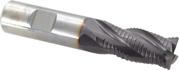 Guhring - 3/4" Diam, Fine Pitch, 1-1/2" LOC, 4 Flute Solid Carbide Roughing Square End Mill - FIREX Finish, 4" OAL, 3/4" Shank Diam, Single End, Centercutting - USA Tool & Supply