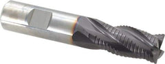 Guhring - 3/4" Diam, Fine Pitch, 1-1/2" LOC, 4 Flute Solid Carbide Roughing Square End Mill - FIREX Finish, 4" OAL, 3/4" Shank Diam, Single End, Centercutting - USA Tool & Supply
