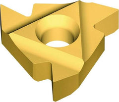 Vargus - 2IL Internal Left Hand ISO Laydown Threading Insert - Grade VKX, TiN Coated Carbide, 6.35mm Inscribed Circle - USA Tool & Supply