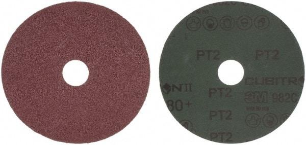 3M - 5" Diam 7/8" Hole 80 Grit Fiber Disc - Medium Grade, Ceramic, 12,000 Max RPM, Series 982C - USA Tool & Supply